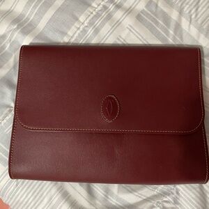 Cartier Burgundy Leather clutch